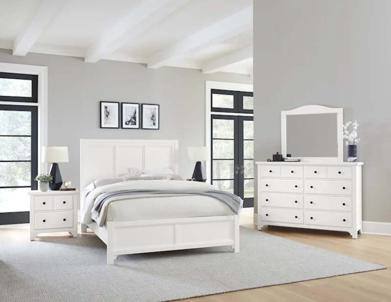 Matching white dresser and bed