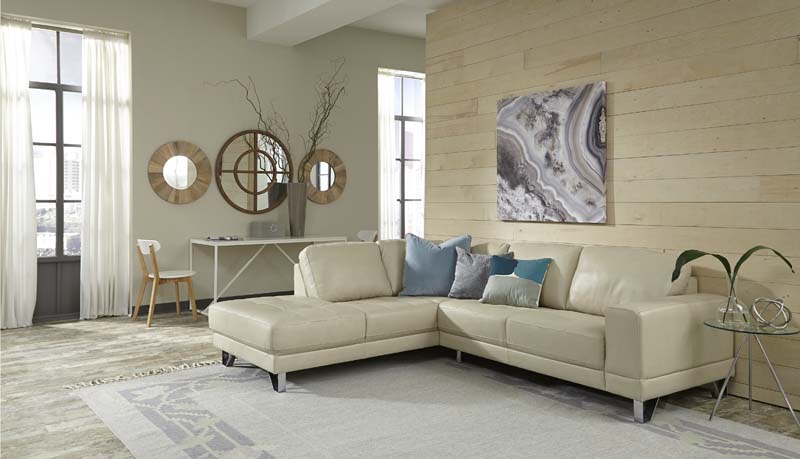 This designer chose neutrals, warm light wood, and blues